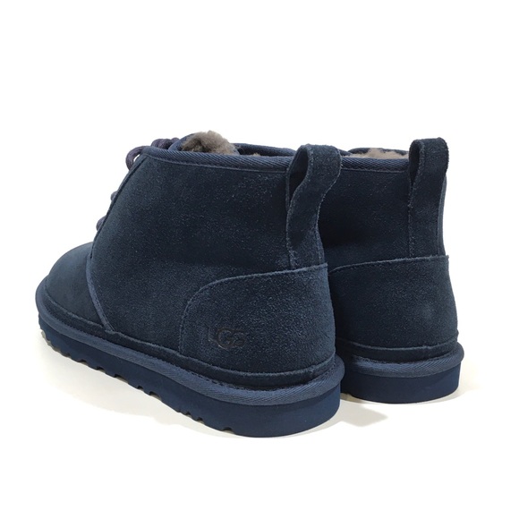 UGG NEUMEL CHUKKA LINED BOOTS -NEW NAVY SUEDE -MEN’S US 10 -NEW - Picture 2 of 7